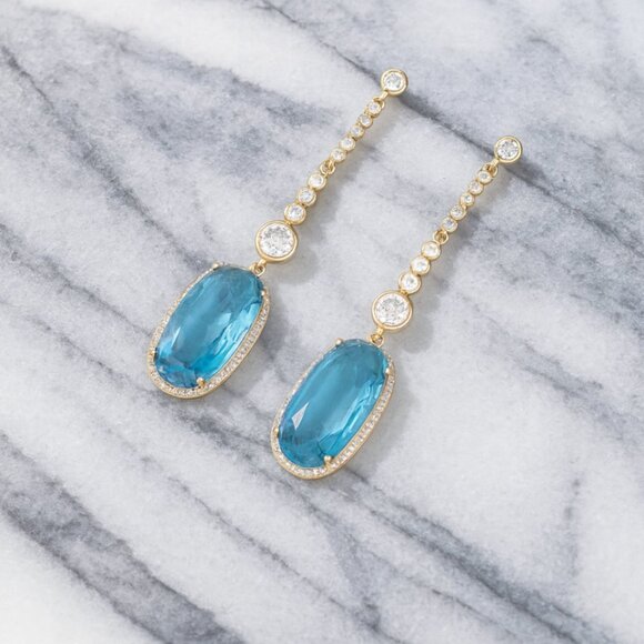 Jewelry - "Helena" Aquamarine Earrings
